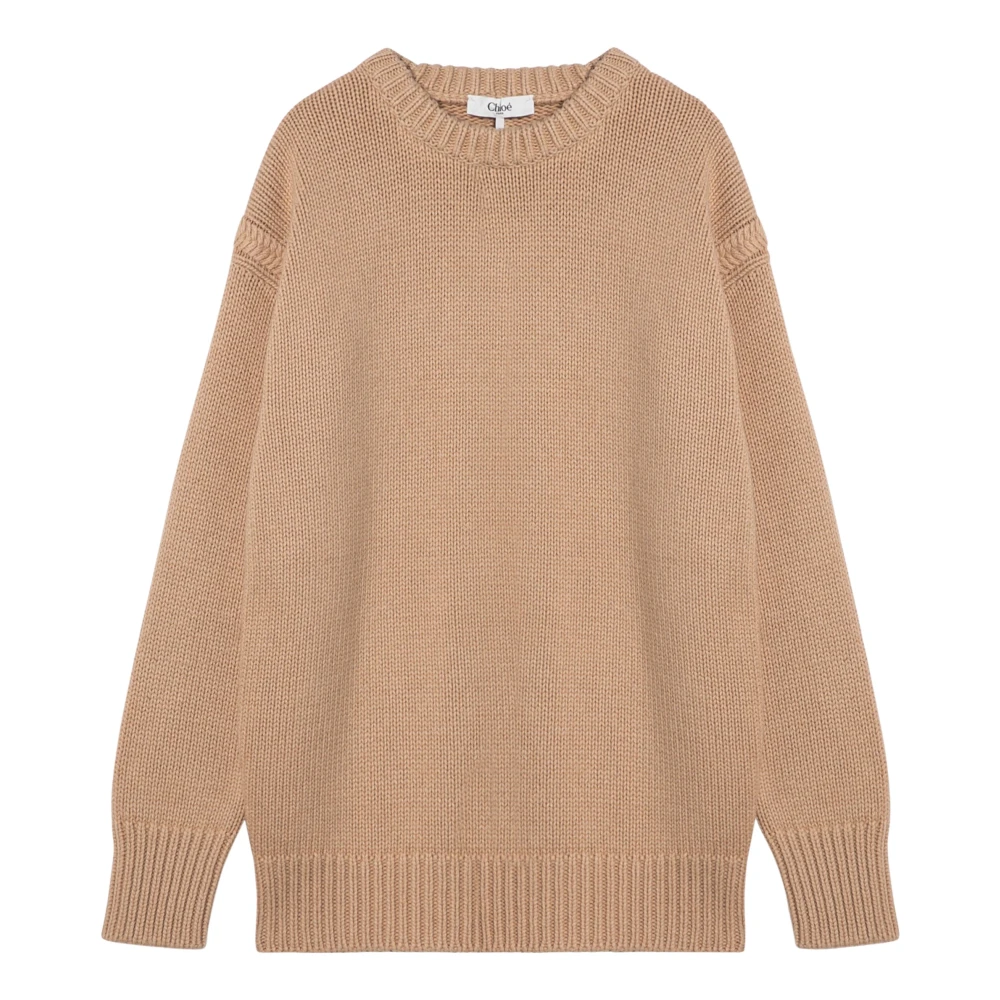 Chloé Ronde Hals Shirt Brown Dames