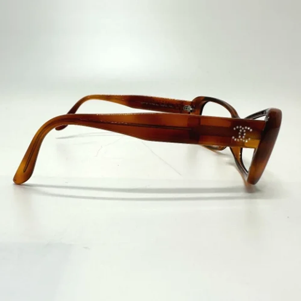 Chanel Vintage Pre-owned Fabric sunglasses Brown Dames
