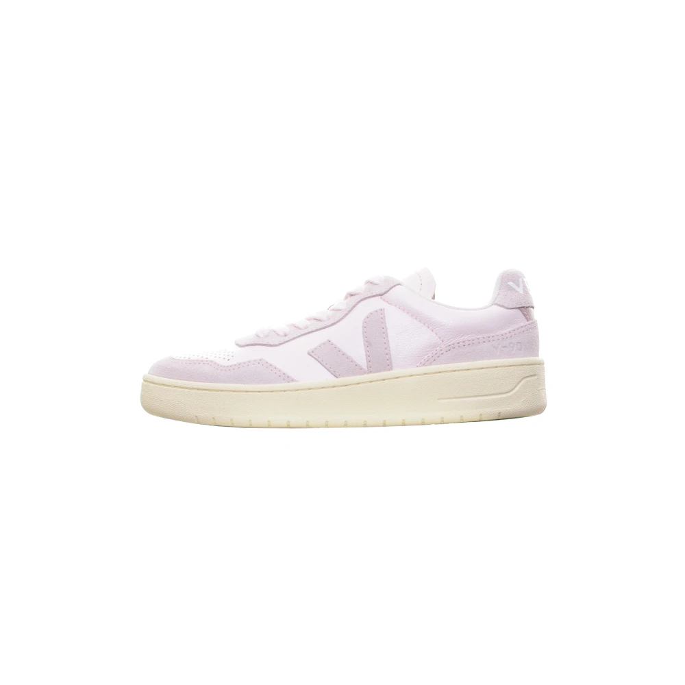 Veja Women's Pink Sneakers, 7 Uk, V-90 Leather Sneaker