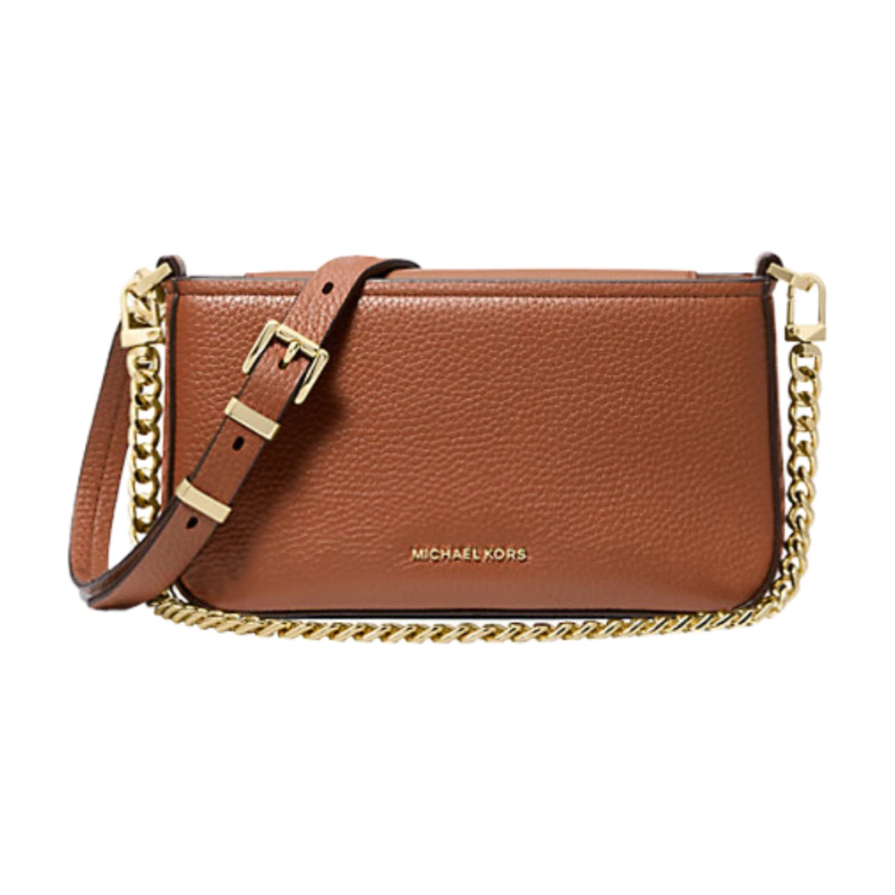 Michael Kors Stijlvolle Crossbody Pouchette Bagage Tas Brown Dames