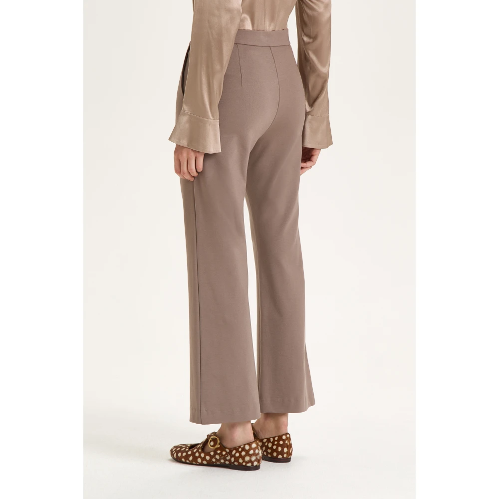 Maliparmi Comfy Jersey Broek Brown Dames