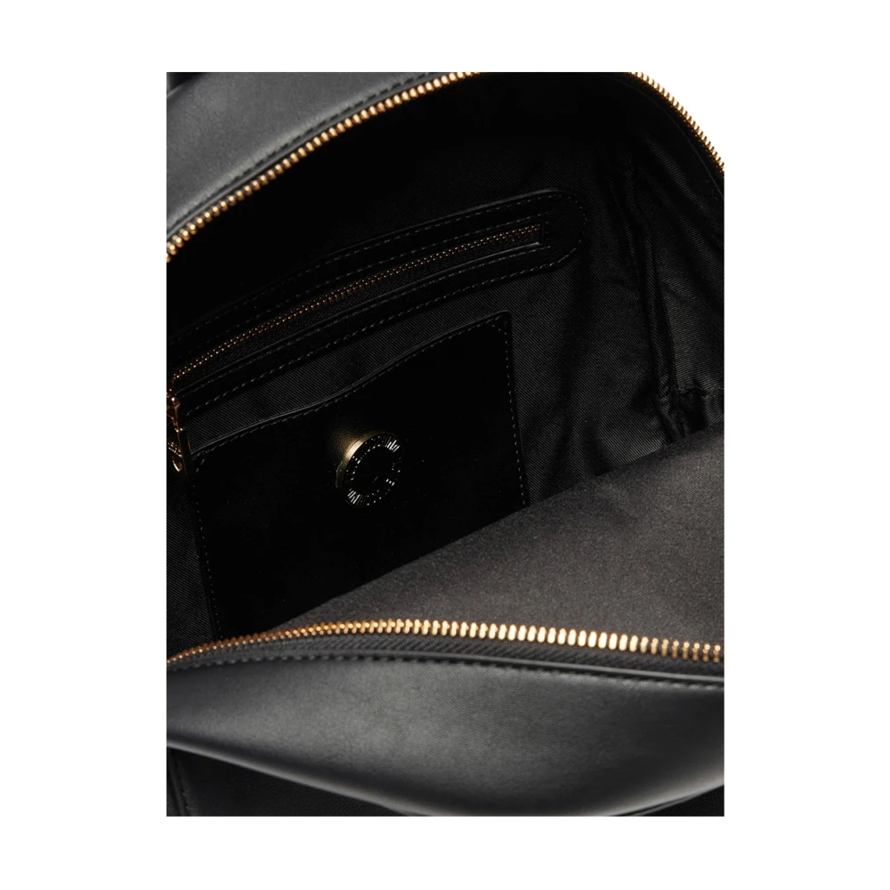 Moschino Zwarte Trendy Rugzak met Gouden Details Black Dames