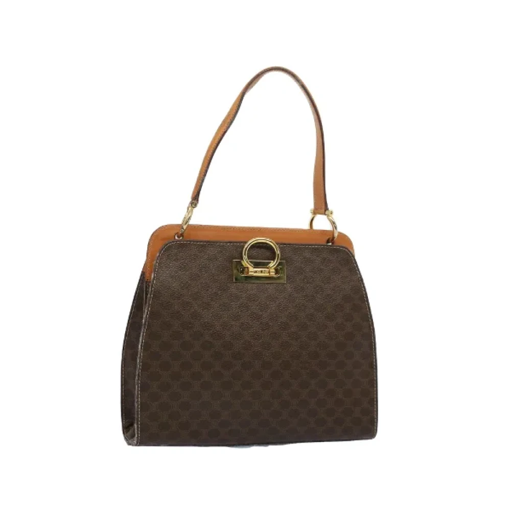 Salvatore Ferragamo Pre-owned Fabric handbags Brown Dames