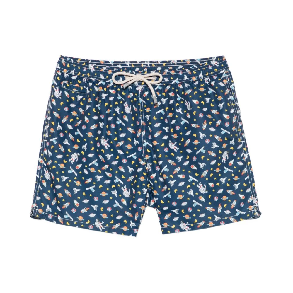 Mc2 Saint Barth Men's Blue Beachwear, 2XL, Lighting Micro Swim Short