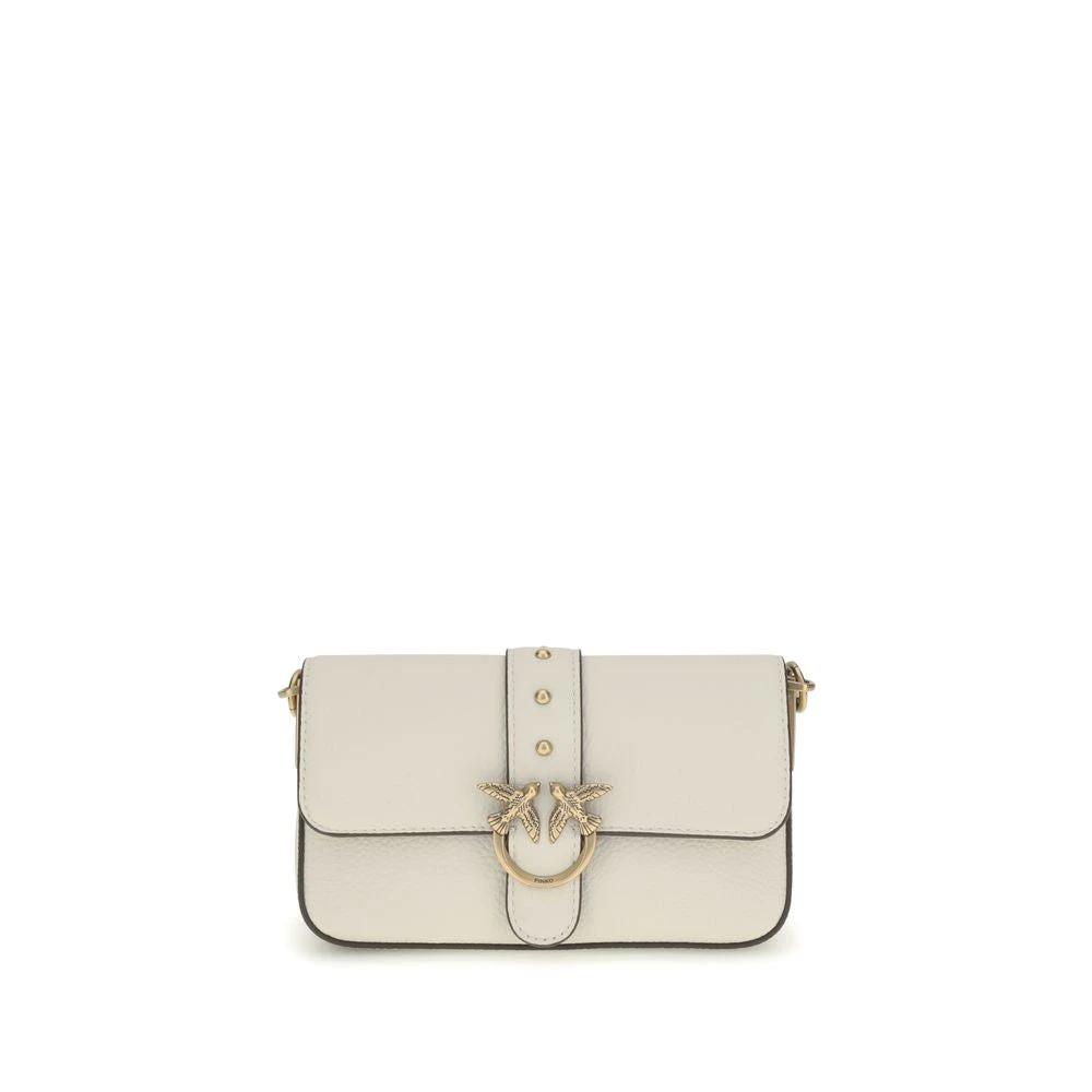 Pinko Women's Beige Love One Bag With Love Birds Buckle