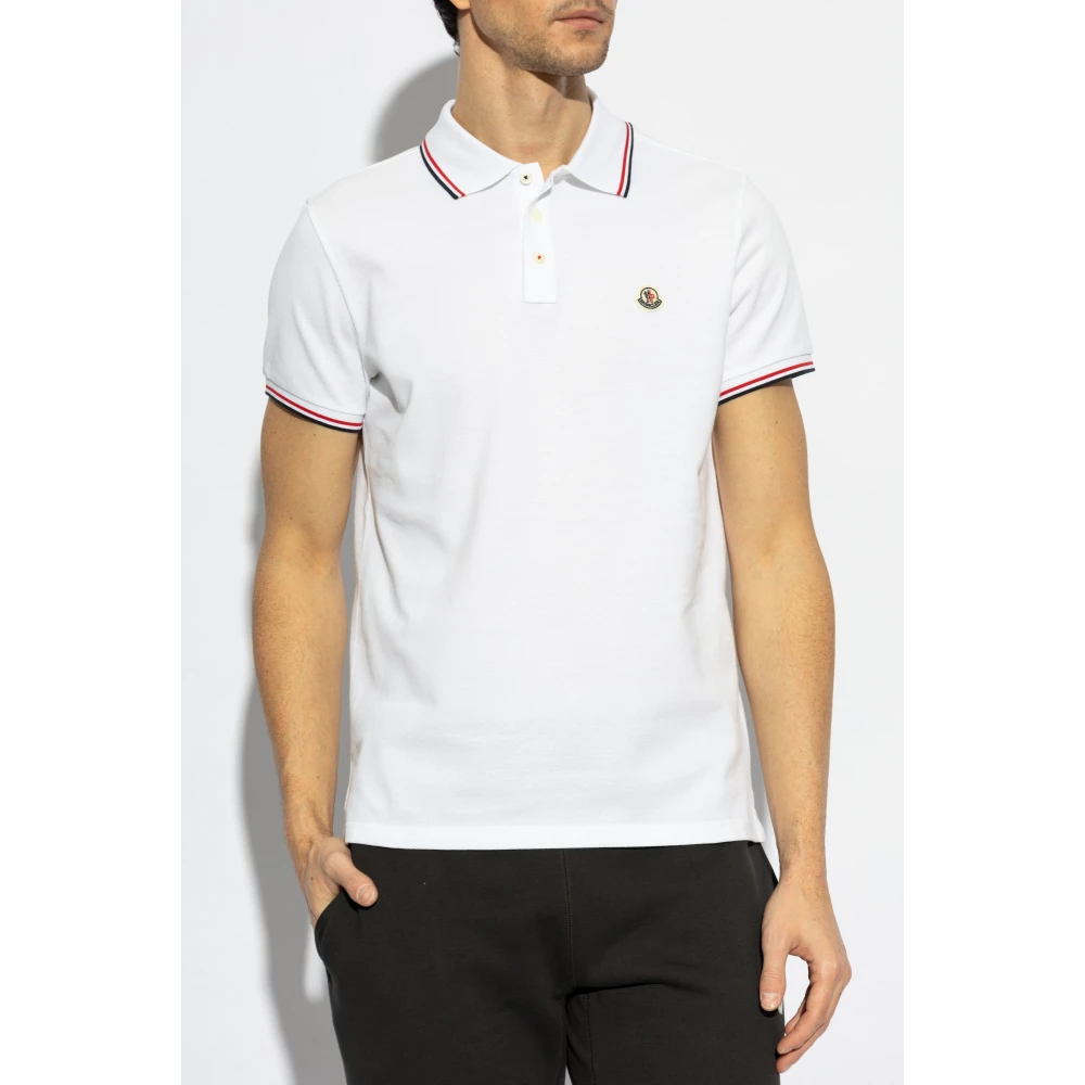 Moncler Polo met logo White Heren