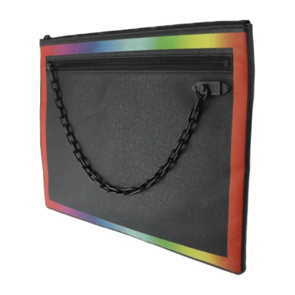 Louis Vuitton Vintage Pre-owned Fabric clutches Black Dames