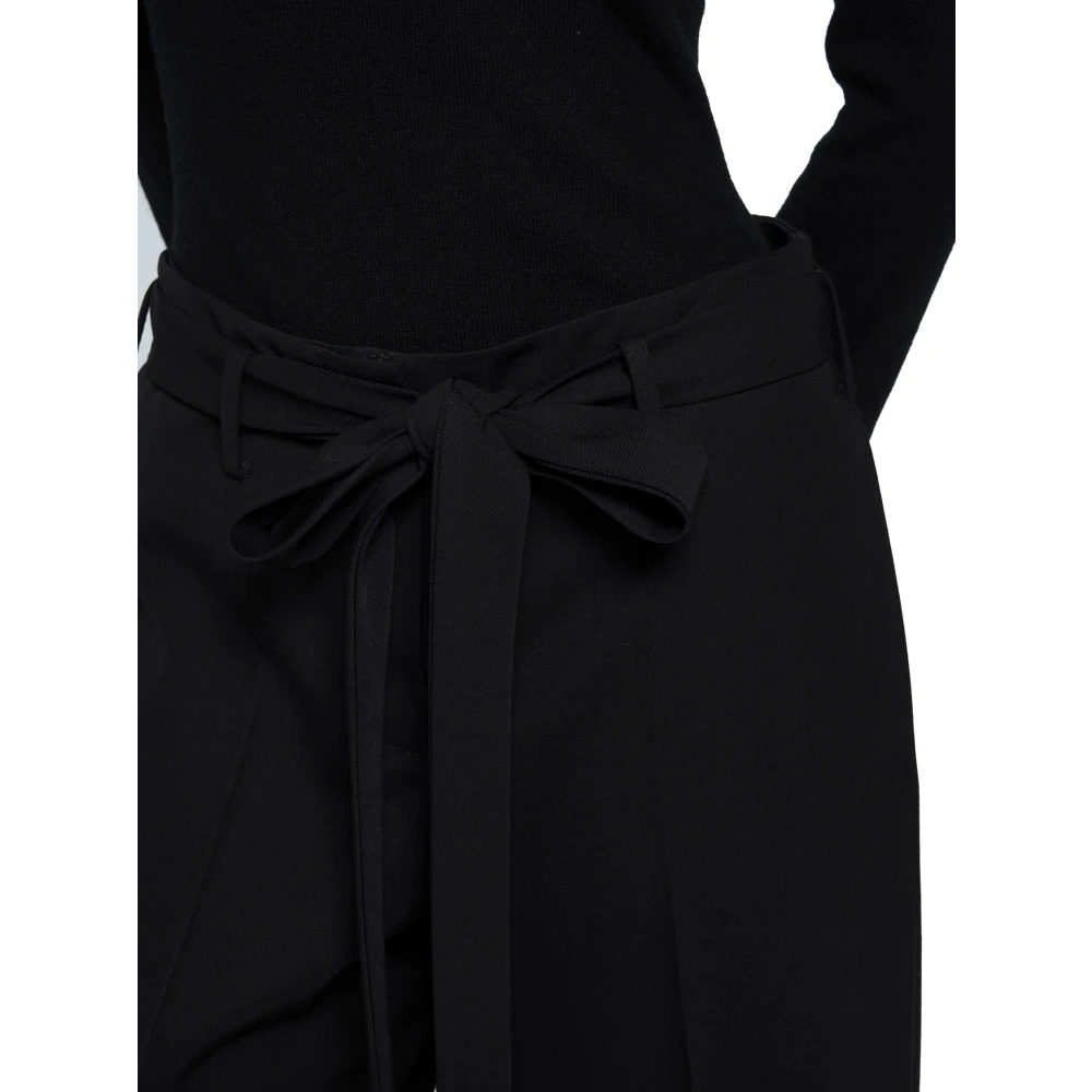 Valentino Zwarte wollen shorts met zelfbindende sjerp Black Dames