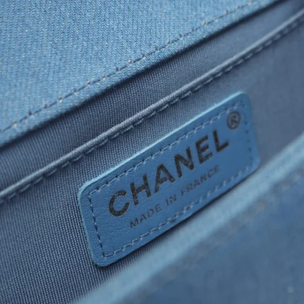 Chanel Vintage Pre-owned Denim crossbody-bags Blue Dames