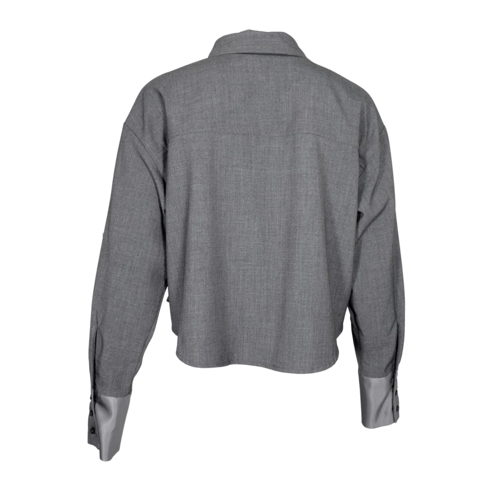 Kaos Moderne Cropped Shirt Grijs Gray Dames