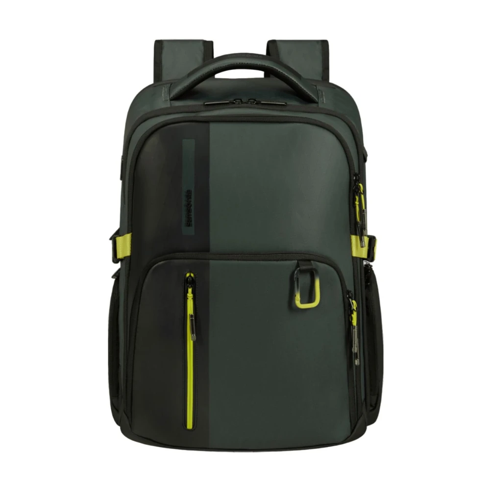 Samsonite Stedelijk Ontwerp Laptop Rugzak met Reflecterende Details Green Unisex