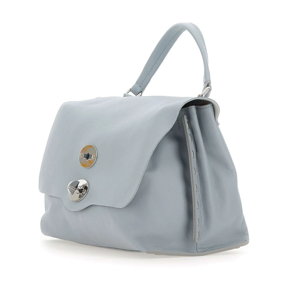 Zanellato Lichtblauwe Handtas met Draaisluiting Blue Dames