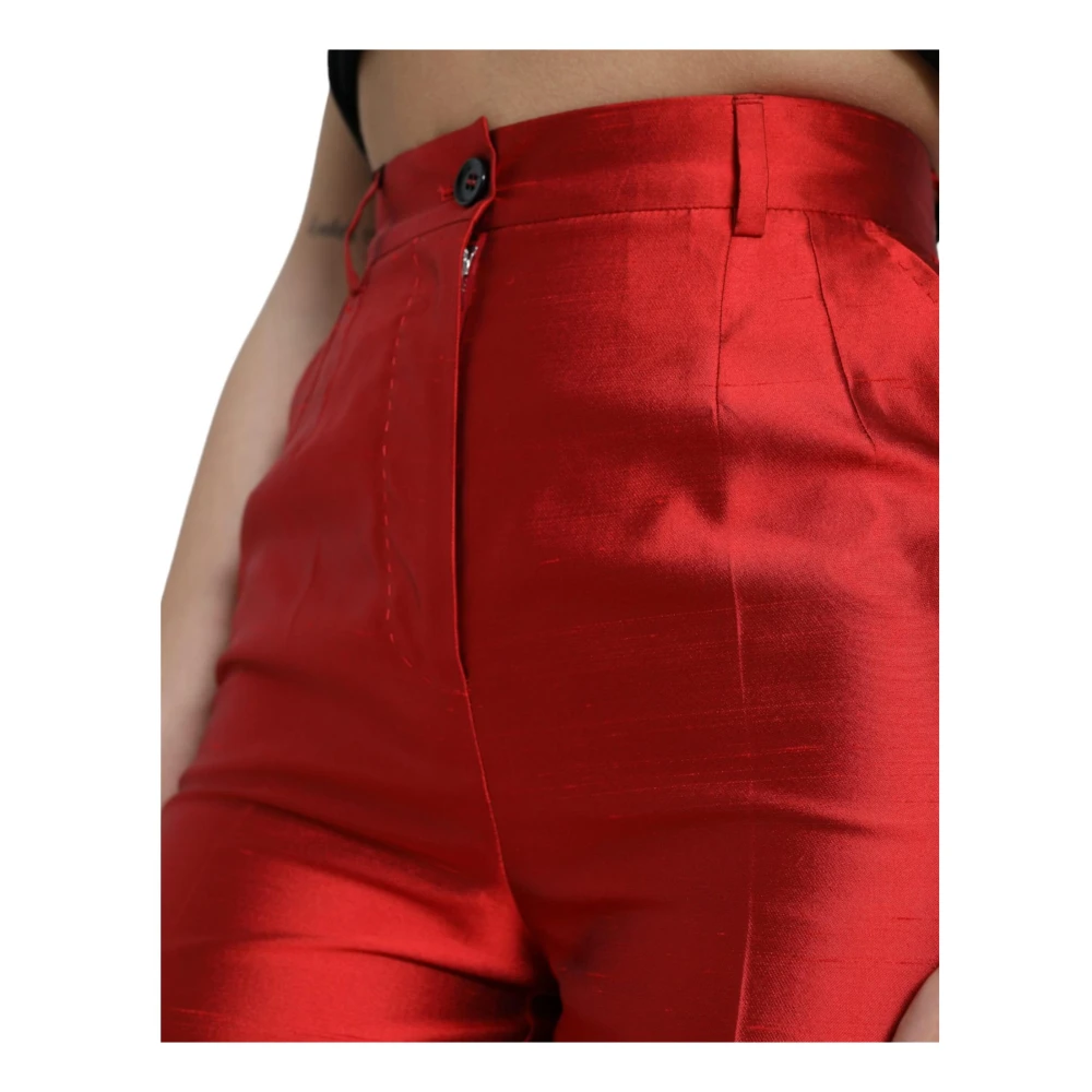 Dolce & Gabbana Wide Trousers Red Dames