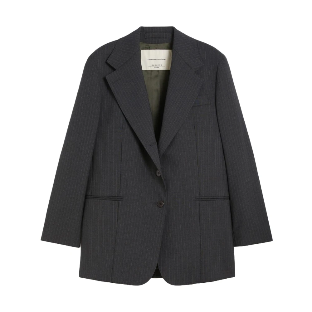 Weekend Max Mara Women's Gray Blazers, S, Edmea Jacket