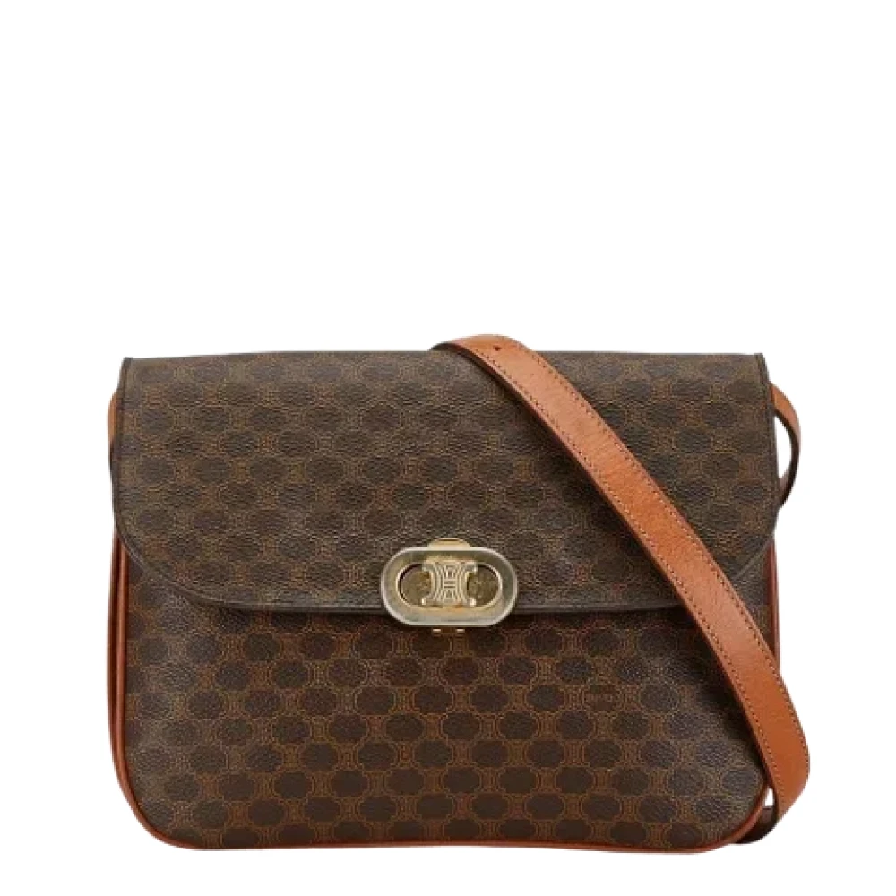 Celine Vintage Pre-owned Leather shoulder-bags Brown Dames