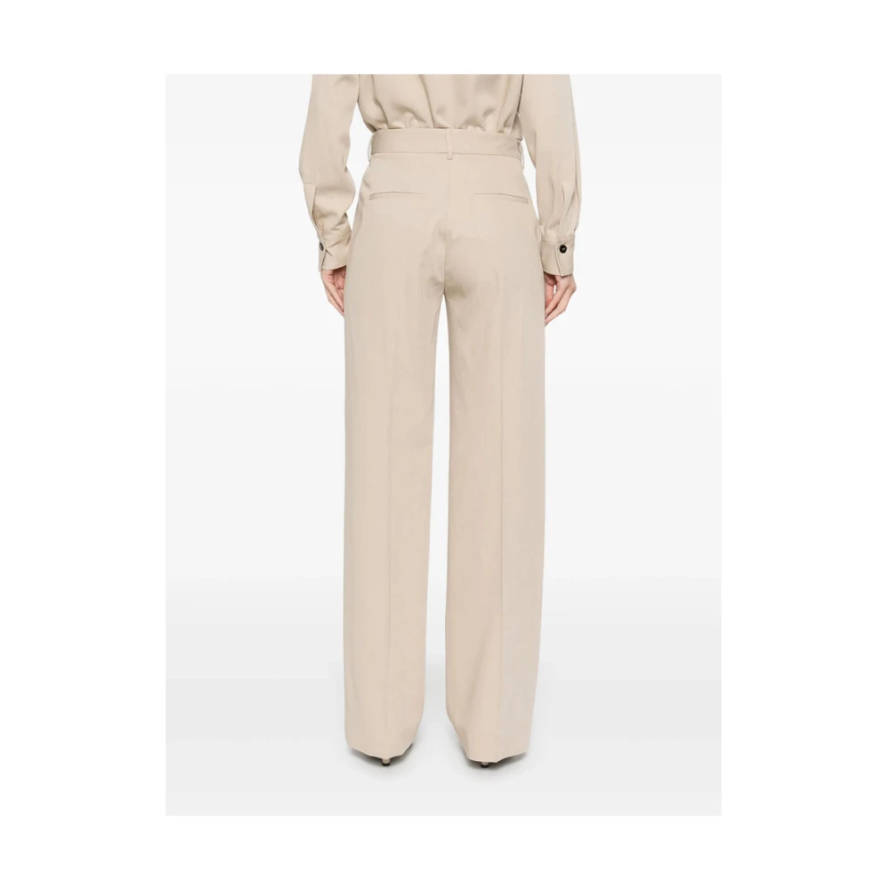 Antonelli Firenze Beige Broek met Riem en Zakken Beige Dames