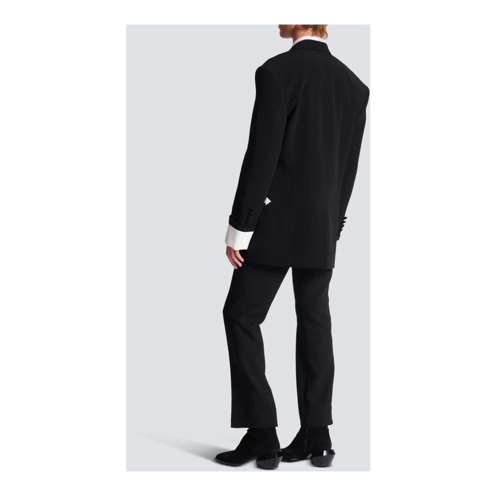 Balmain Westerse crepe blazer Black Heren