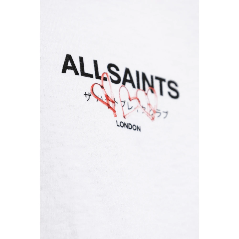AllSaints Oversize T-shirt Amore White Heren