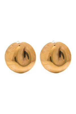 Metal Dented Stud Earrings