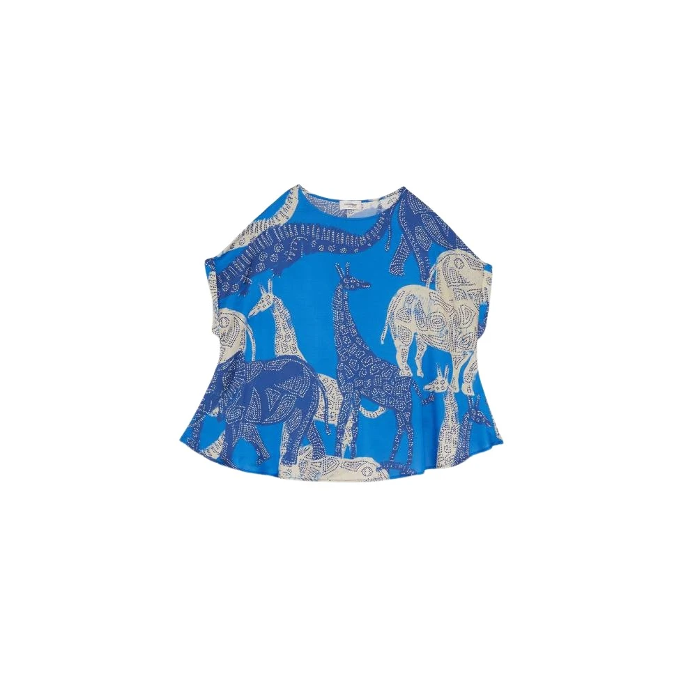 Ottod'Ame Viscose Top met Ronde Zoom Multicolor Dames