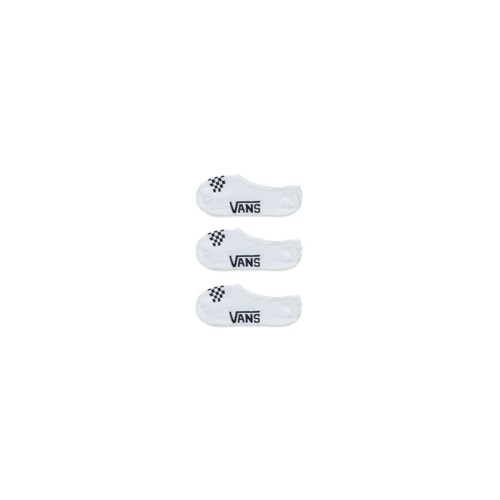 Vans 3 Paar Witte Sokken Logo White Dames