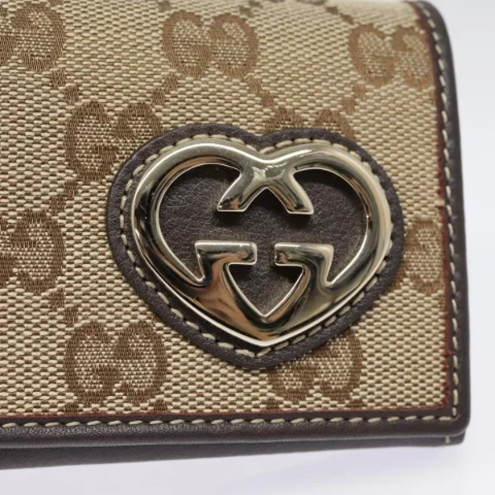 Gucci Vintage Pre-owned Canvas wallets Beige Dames