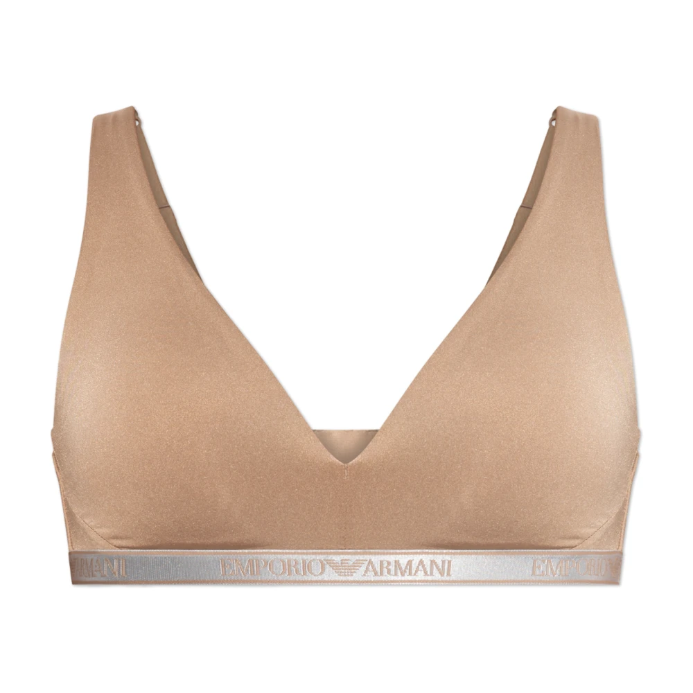 Emporio Armani Mujer Beige - Logo Bra - Underwear - Xs