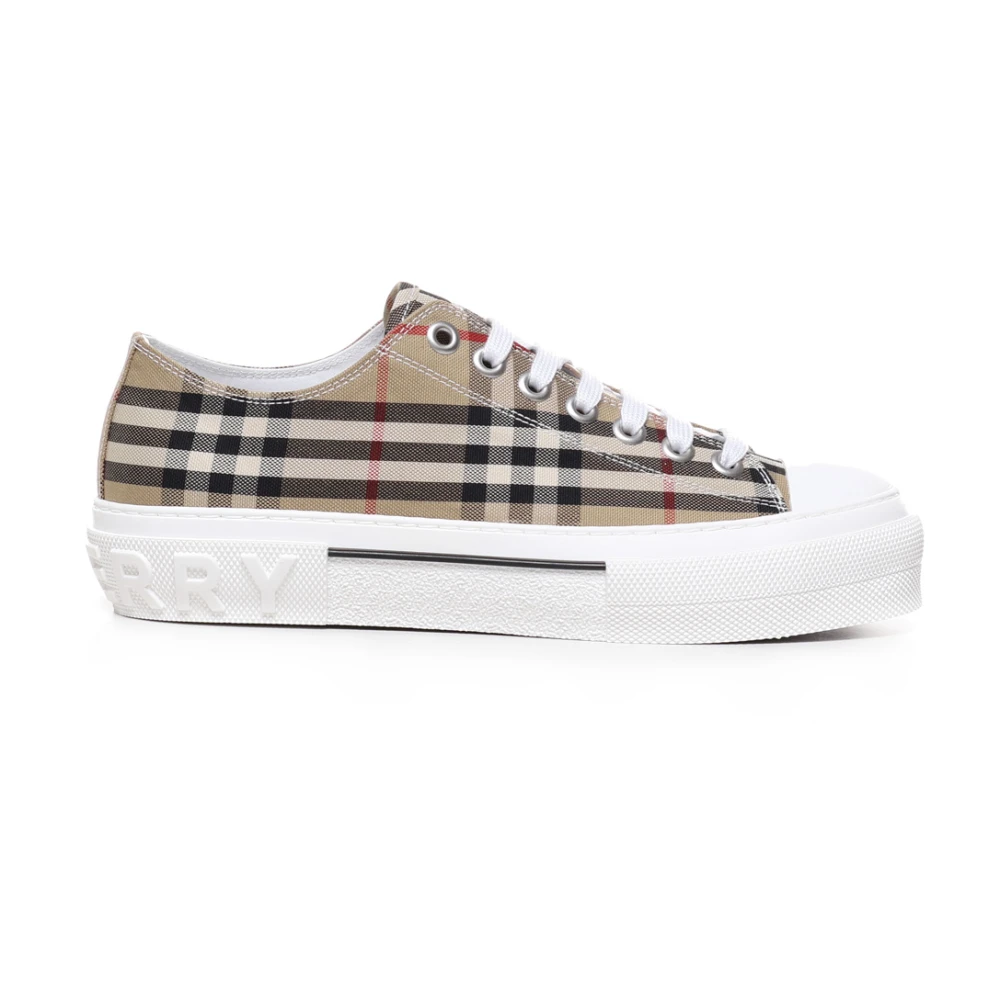 Burberry checked canvas sneakers on sale