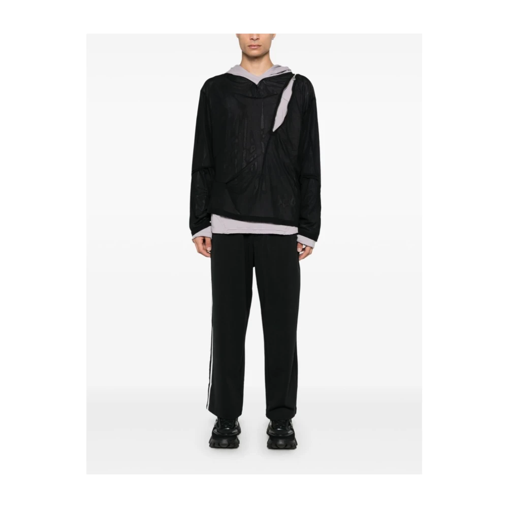Y-3 Zwarte Broek met 3-Stripes Logo Black Heren