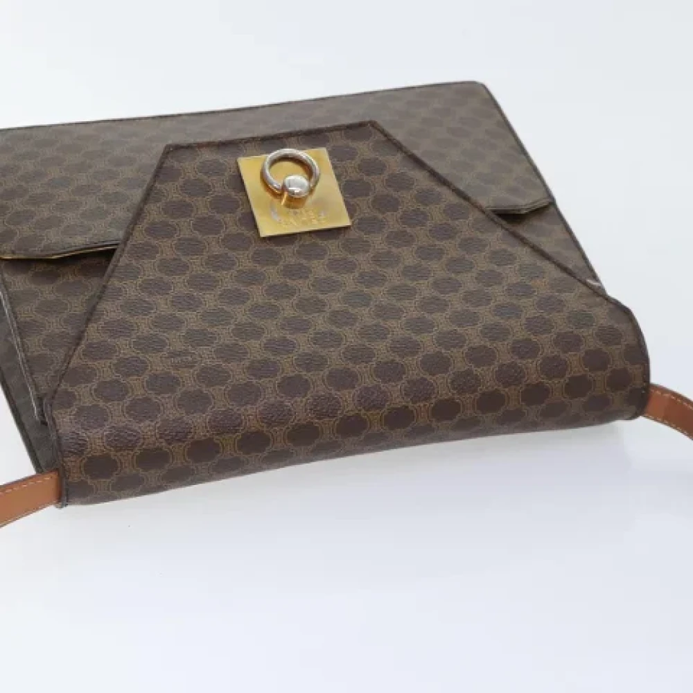 Celine Vintage Pre-owned Canvas shoulder-bags Brown Dames