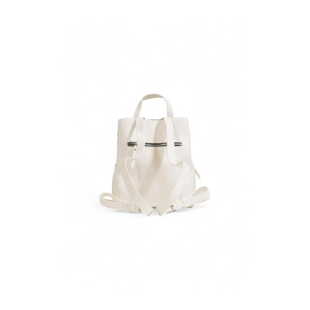 Desigual Minimalistische Polyurethaan Rugzak Beige Dames