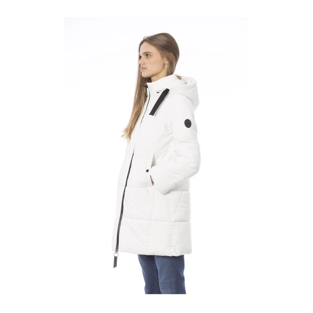 Baldinini Threaded Pocket Lange Donsjas White Dames
