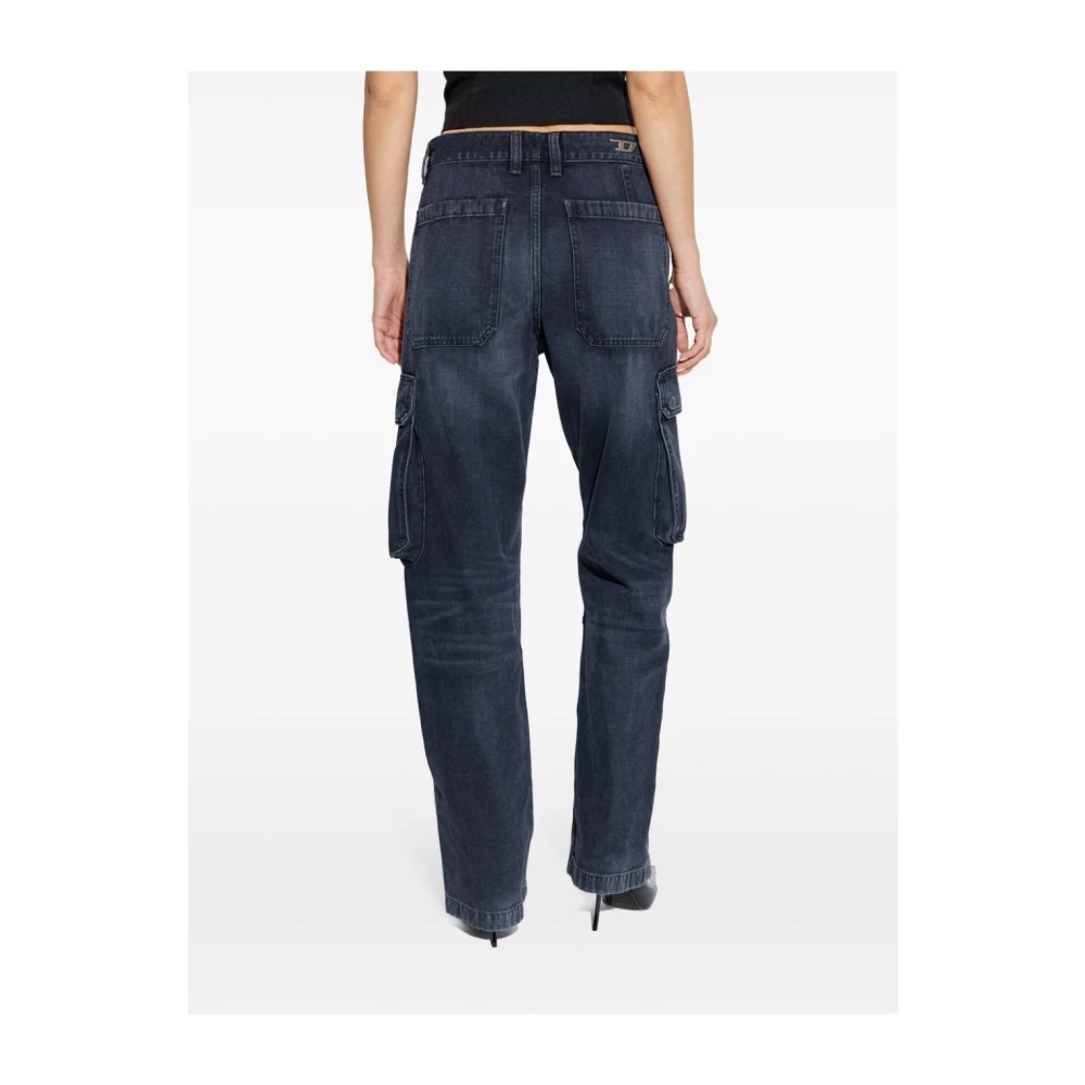 Diesel Blauwe Cargo Zak Jeans Blue Dames