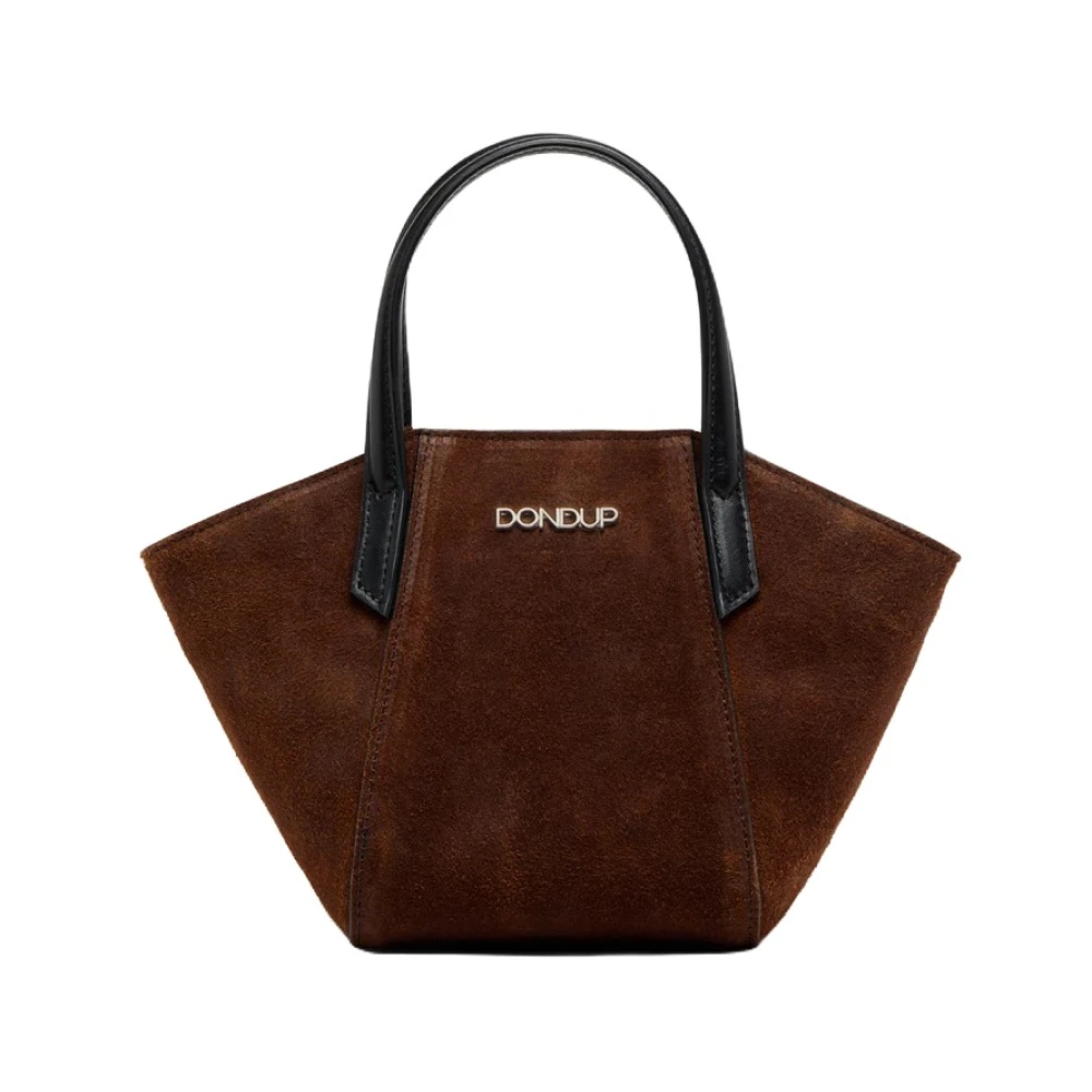Dondup Donna Marrone Mini Borsa In Pelle Scamosciata