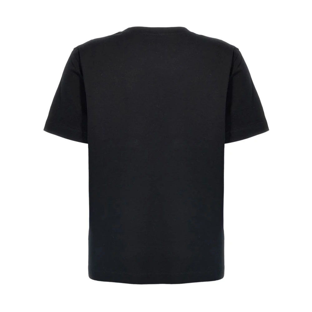 BRUNELLO CUCINELLI Zwart Borstzak Crew Neck T-shirts Black Dames