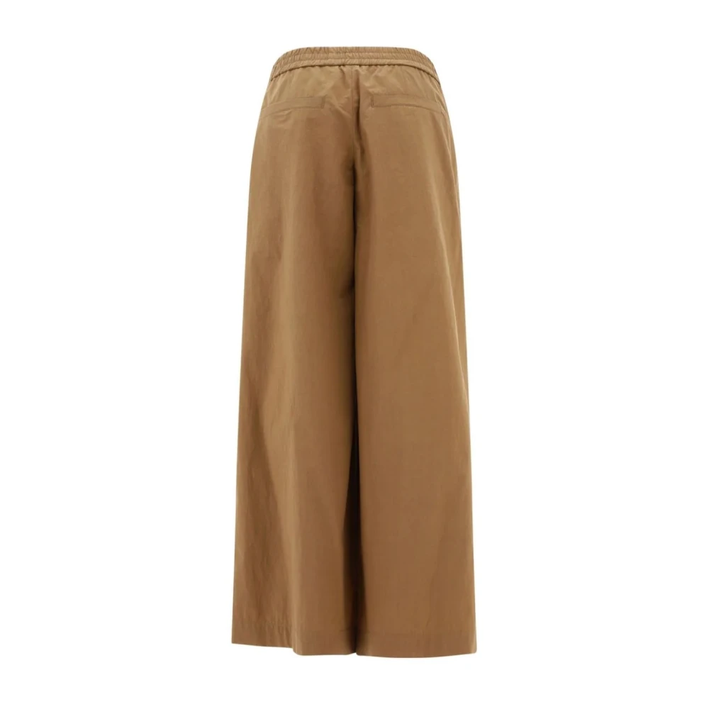 BRUNELLO CUCINELLI Elegante Katoenen Broek Beige Dames