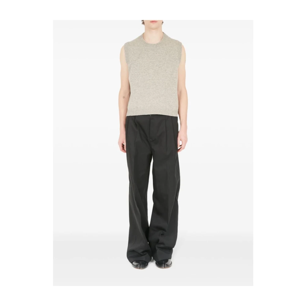Maison Margiela Grijze Mouwloze Gebreide Jas Gray Heren