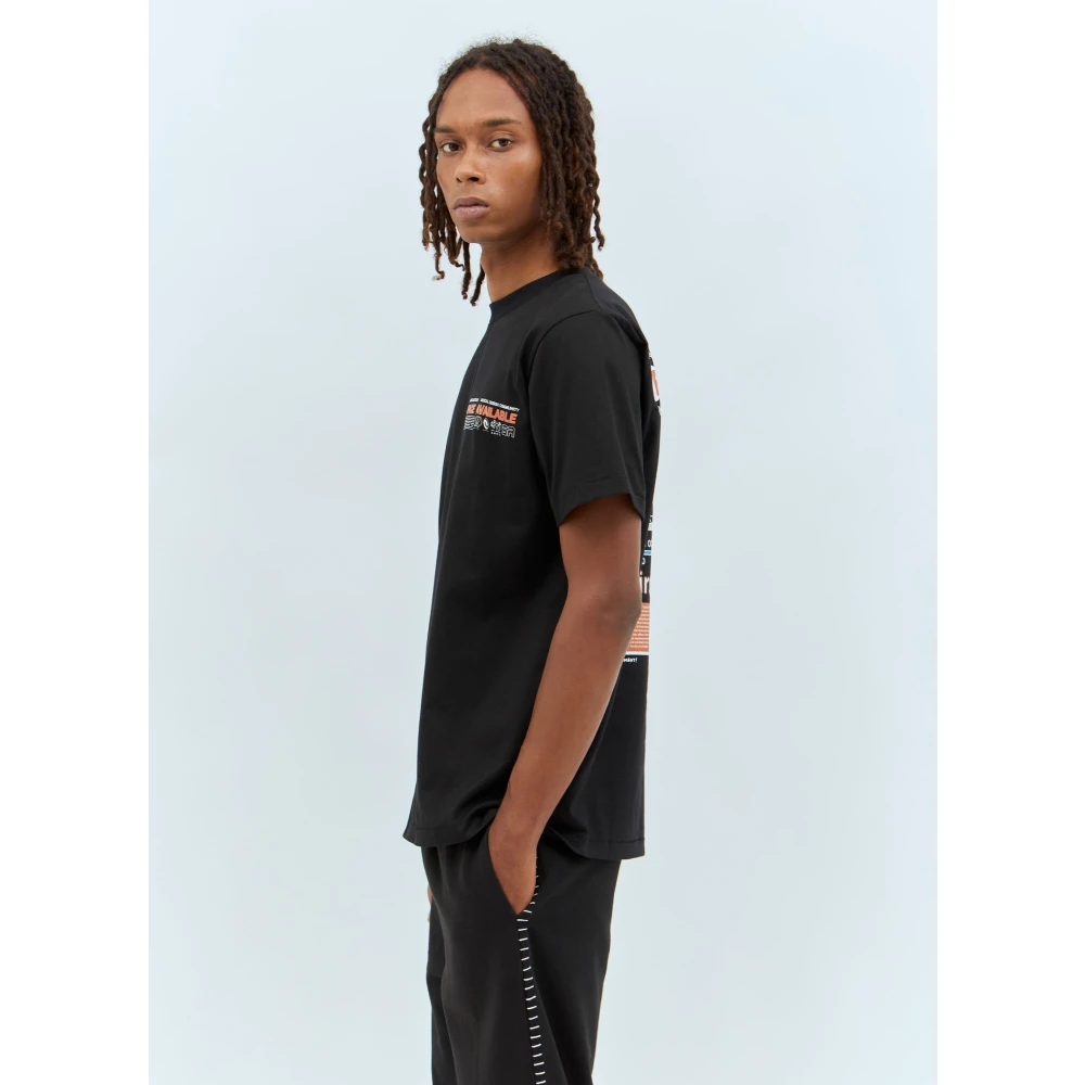 Space Available Grafische Print Katoenen T-shirt Black Heren