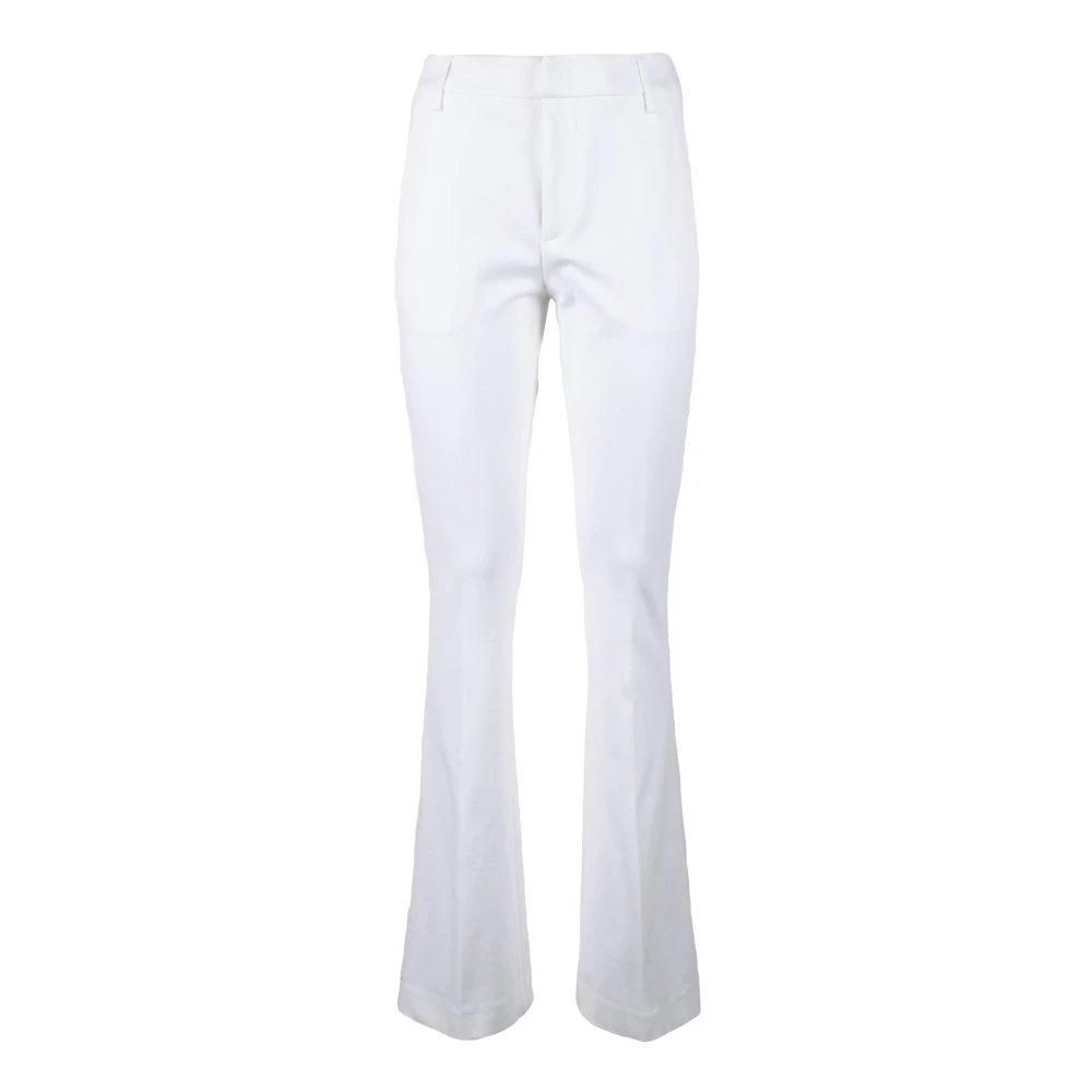 Dondup Elegante Stretchy Viscose Blend Broek White Dames