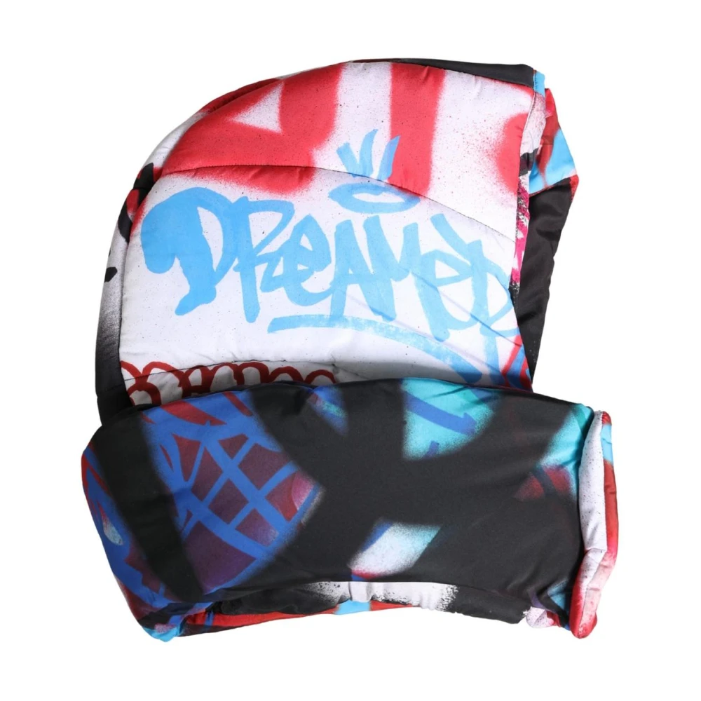 Dolce & Gabbana Uomo Multicolor Cappello A Secchiello Imbottito Con Stampa Graffiti