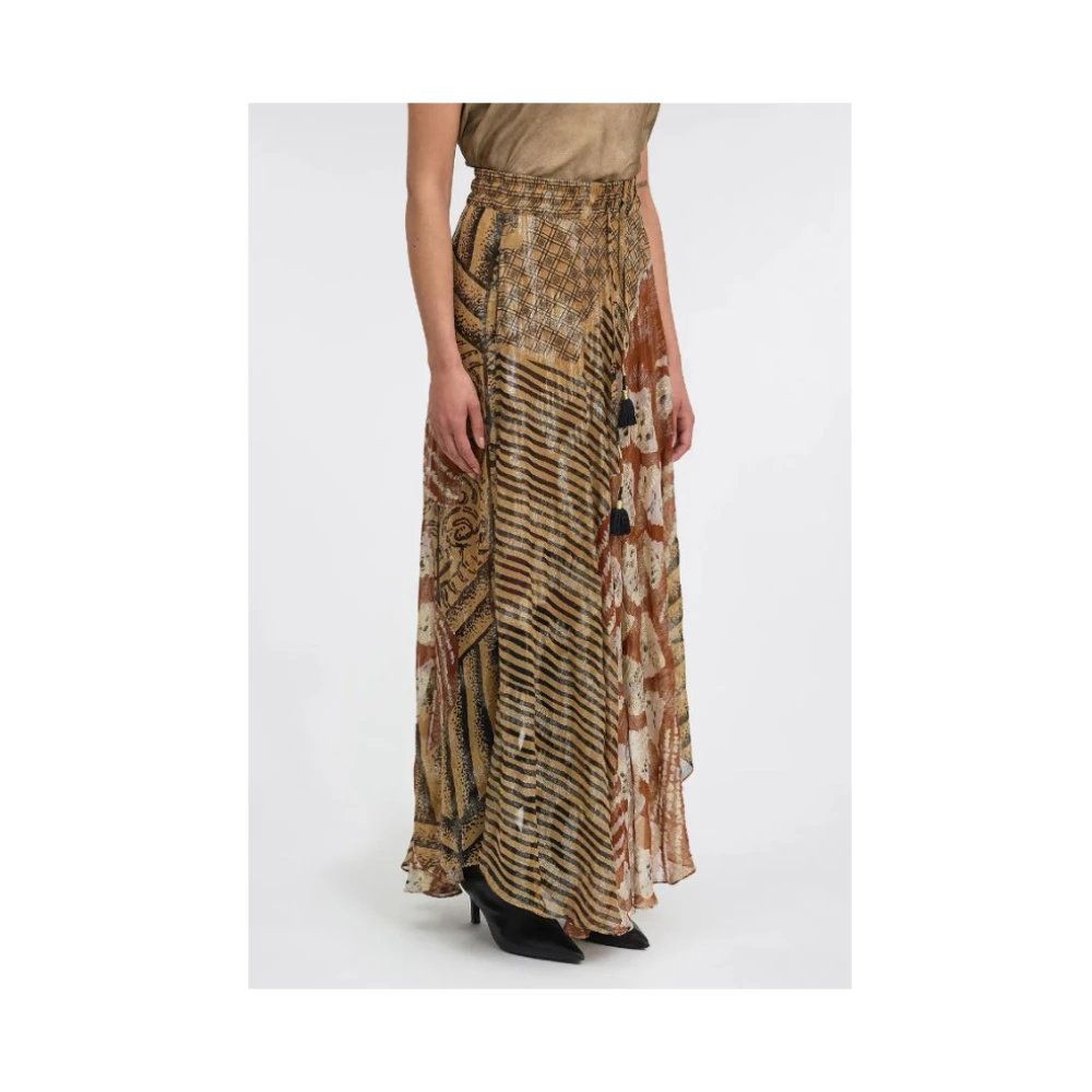 Mes Demoiselles Ladida Rok Parijse Asymmetrisch Gouden Draad Multicolor Dames