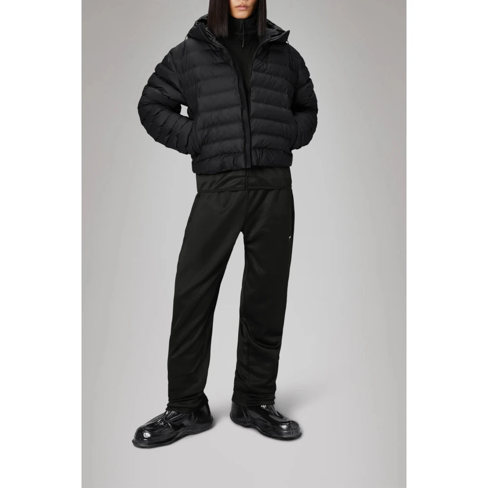 Rains Short Puffer Jacket Black Dames