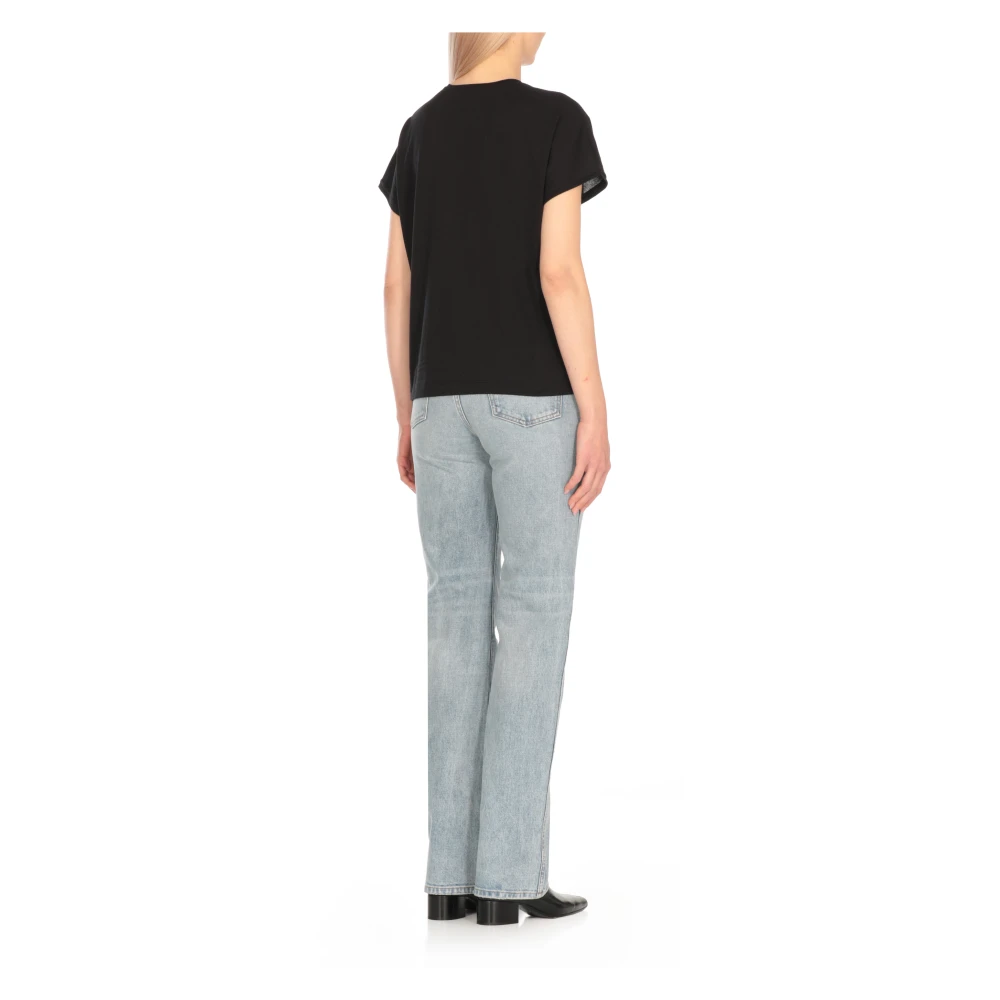 Khaite Zwarte Katoenen V-hals Top Black Dames