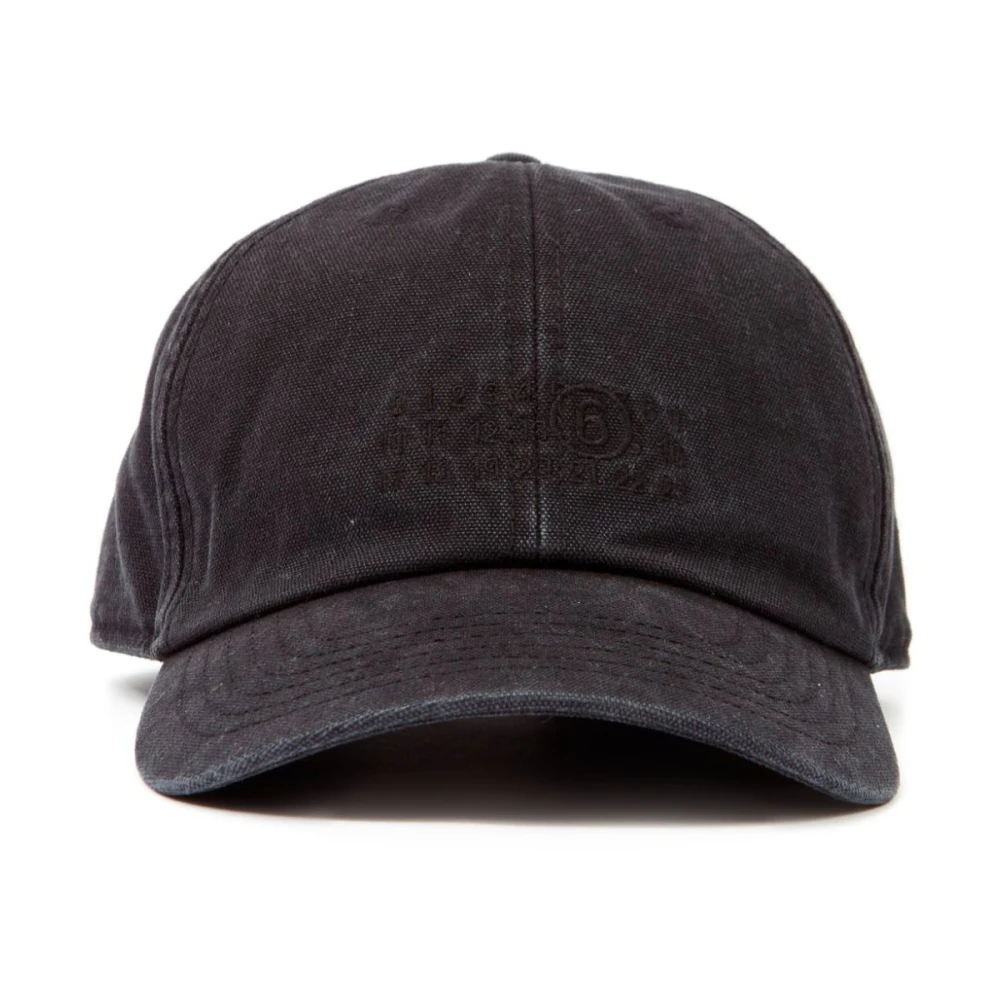 MM6 Maison Margiela Zwarte Katoenen Keper Geweven Hoeden Black Heren
