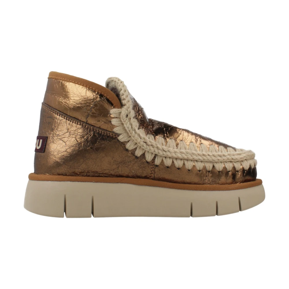Mou Women's Yellow Winter Boots,, Winter Boots Eskimo Bounce Sneaker Size 7 Uk