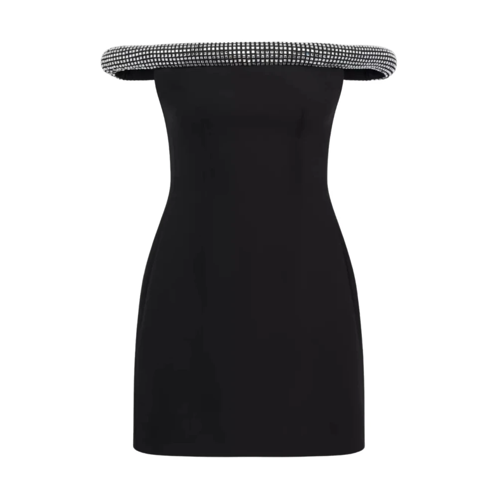 David Koma Black Party Dresses, Female, M, Crystal Mini Dress