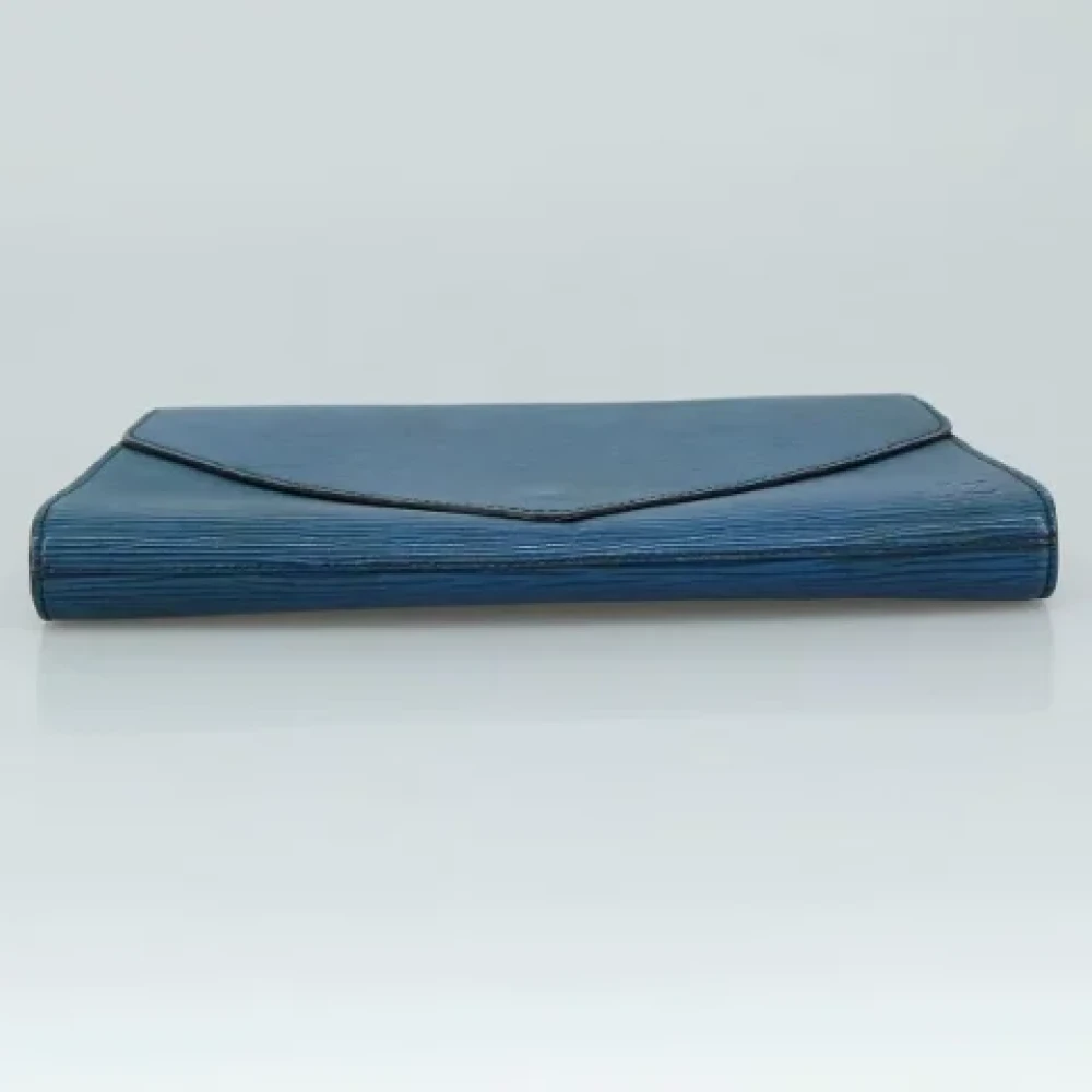 Louis Vuitton Vintage Pre-owned Leather clutches Blue Dames