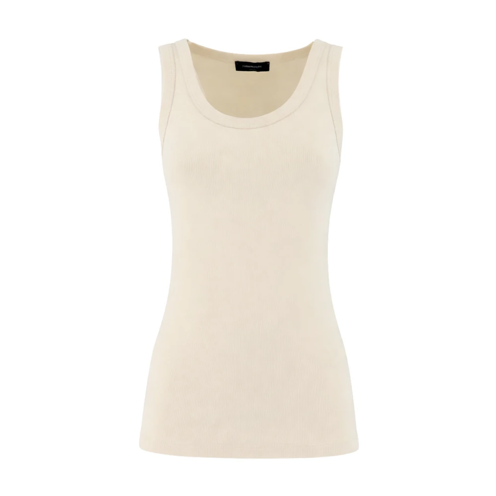Fabiana Filippi Yellow Jersey Tank Top - Female - Sleeveless Tops - L - Tops