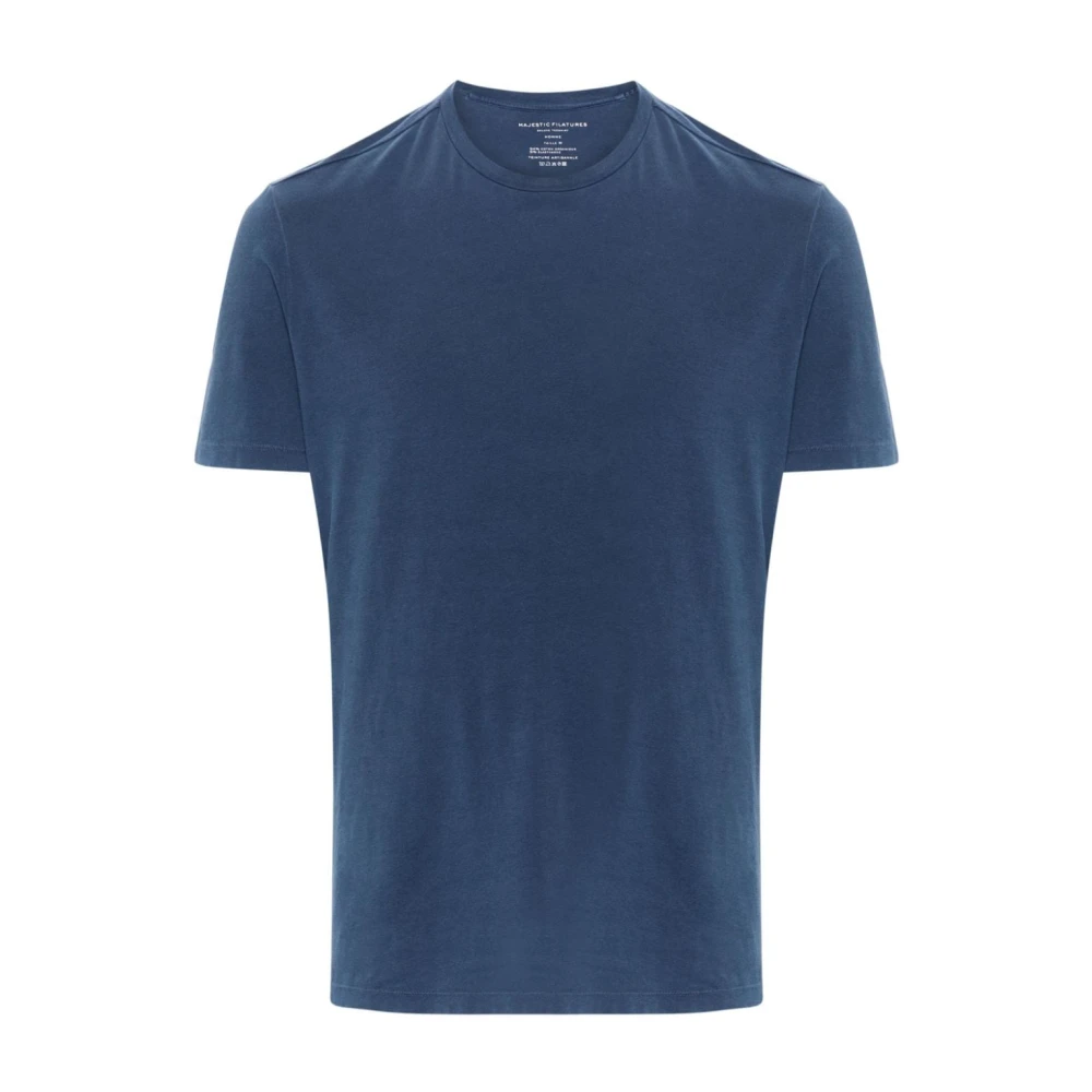 Majestic filatures Blauwe T-shirts en Polos Regular Fit Blue Heren