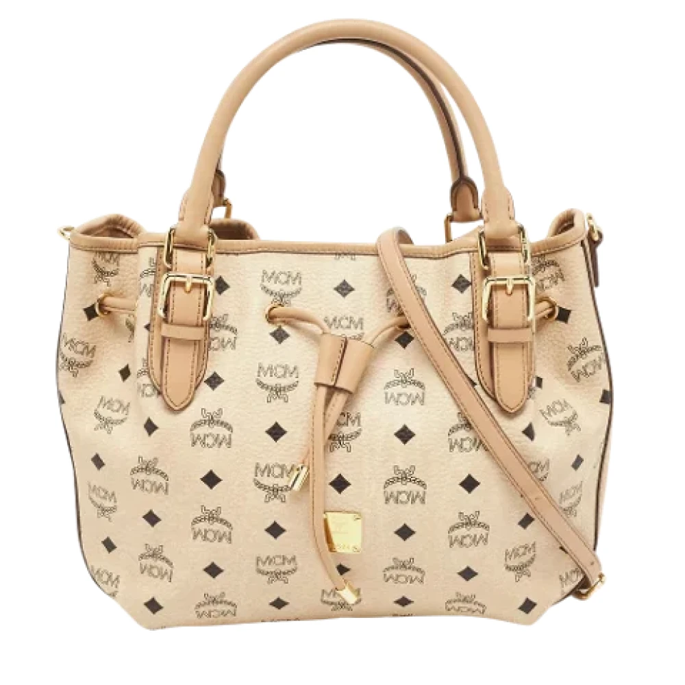 MCM Pre-owned Leather totes Beige Dames